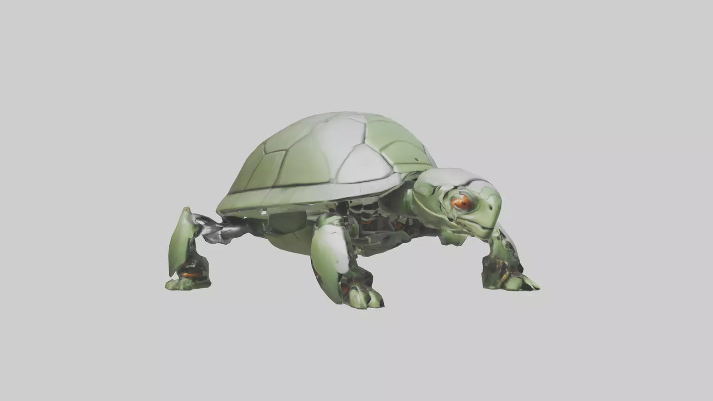 3D model Robot version of a turtle model VR / AR / low-poly