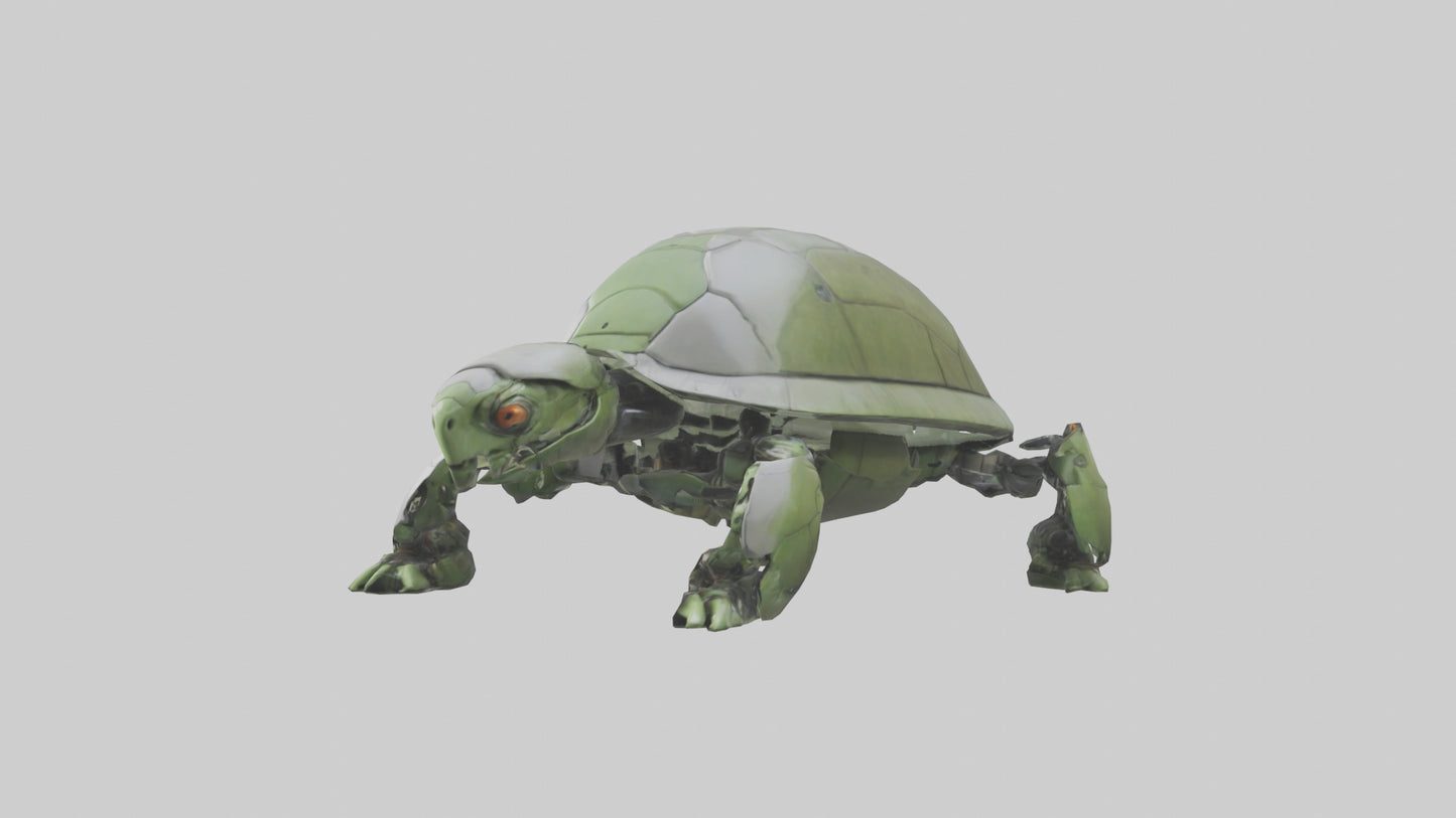 3D model Robot version of a turtle model VR / AR / low-poly