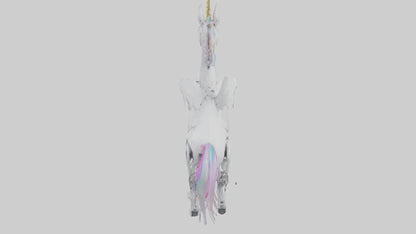 3D model Robot version of a unicorn model VR / AR / low-poly