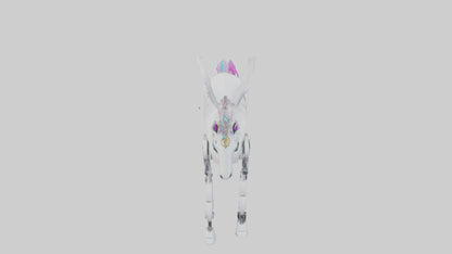 3D model Robot version of a unicorn model VR / AR / low-poly