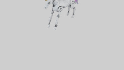 3D model Robot version of a unicorn model VR / AR / low-poly