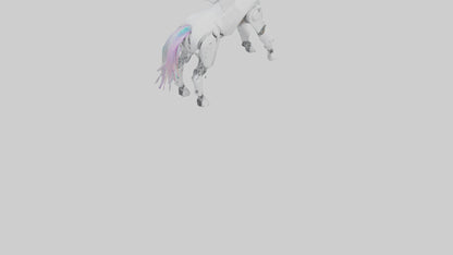 3D model Robot version of a unicorn model VR / AR / low-poly