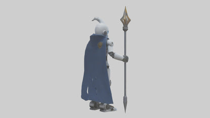 3D model Robot version of a wizard model VR / AR / low-poly