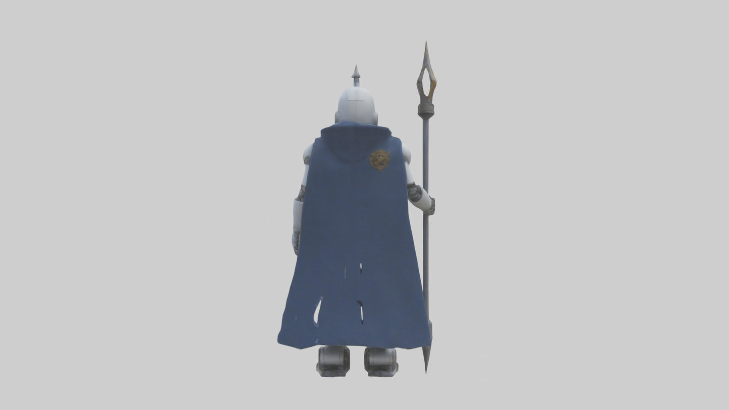 3D model Robot version of a wizard model VR / AR / low-poly