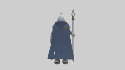 3D model Robot version of a wizard model VR / AR / low-poly