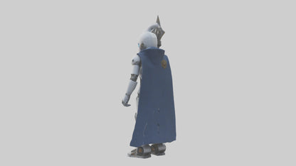 3D model Robot version of a wizard model VR / AR / low-poly