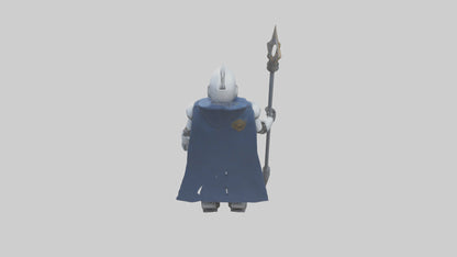 3D model Robot version of a wizard model VR / AR / low-poly