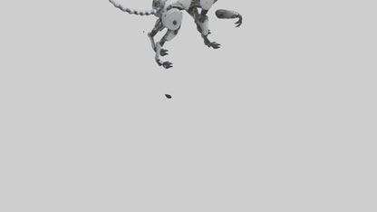 3D model Robot version of a wolf model VR / AR / low-poly