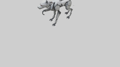 3D model Robot version of a wolf model VR / AR / low-poly