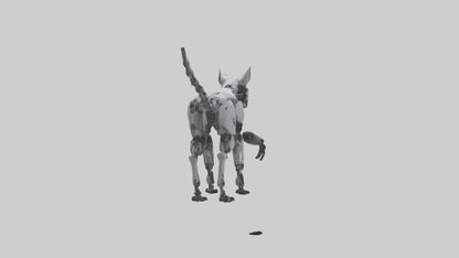 3D model Robot version of a wolf model VR / AR / low-poly