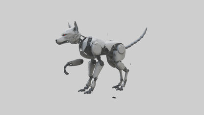 3D model Robot version of a wolf model VR / AR / low-poly