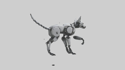 3D model Robot version of a wolf model VR / AR / low-poly