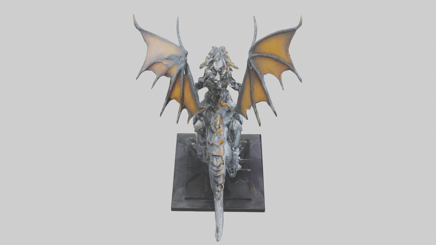 Robotic Dragon Rider statue model 3D model