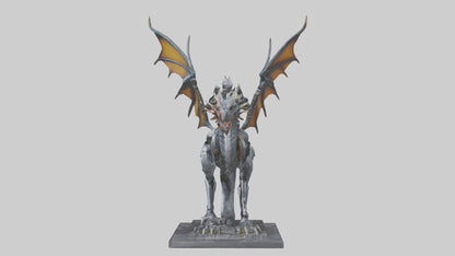 Robotic Dragon Rider statue model 3D model