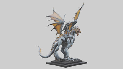 Robotic Dragon Rider statue model 3D model