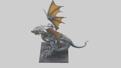 Robotic Dragon Rider statue model 3D model
