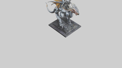 Robotic Dragon Rider statue model 3D model