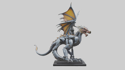Robotic Dragon Rider statue model 3D model