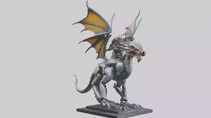 Robotic Dragon Rider statue model 3D model