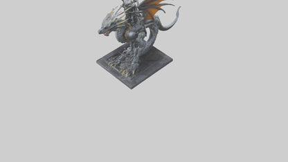 Robotic Dragon Rider statue model 3D model