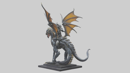 Robotic Dragon Rider statue model 3D model