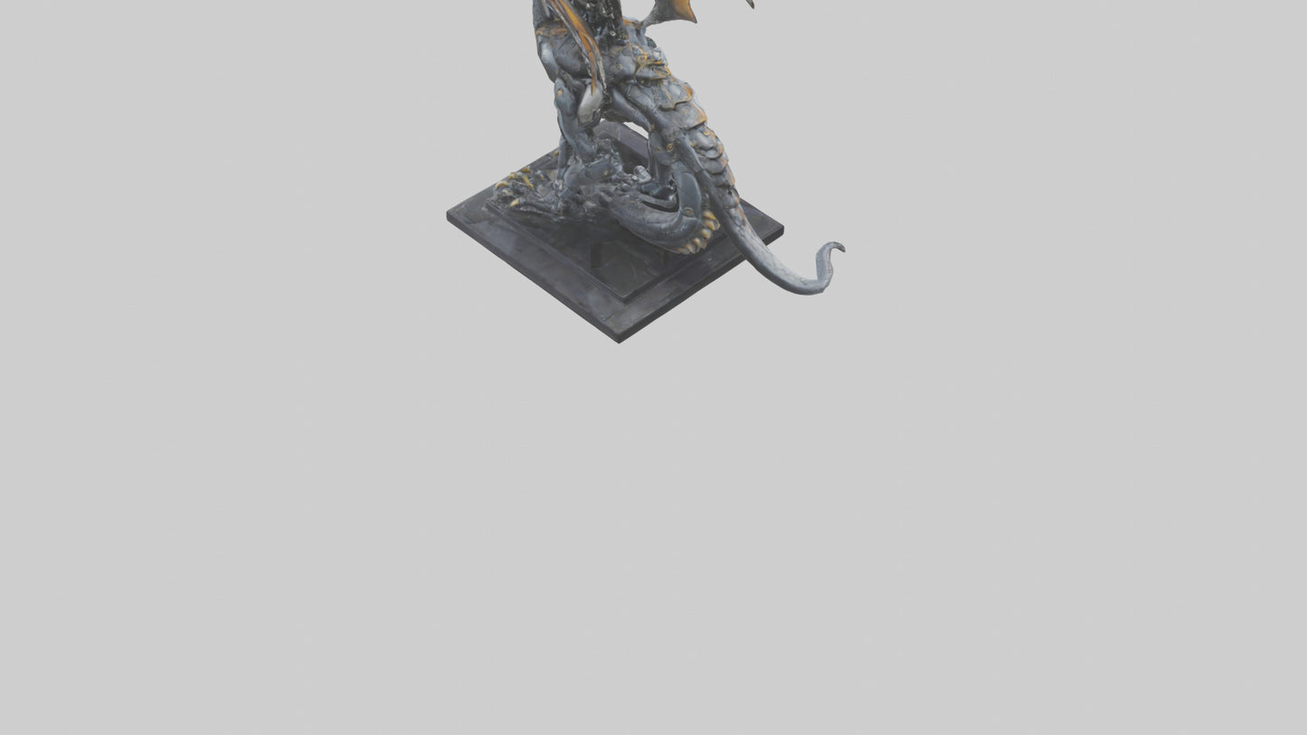 Robotic Dragon Rider statue model 3D model