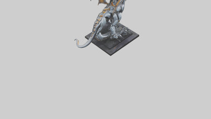 Robotic Dragon Rider statue model 3D model