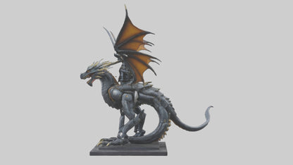 Robotic Dragon Rider statue model 3D model