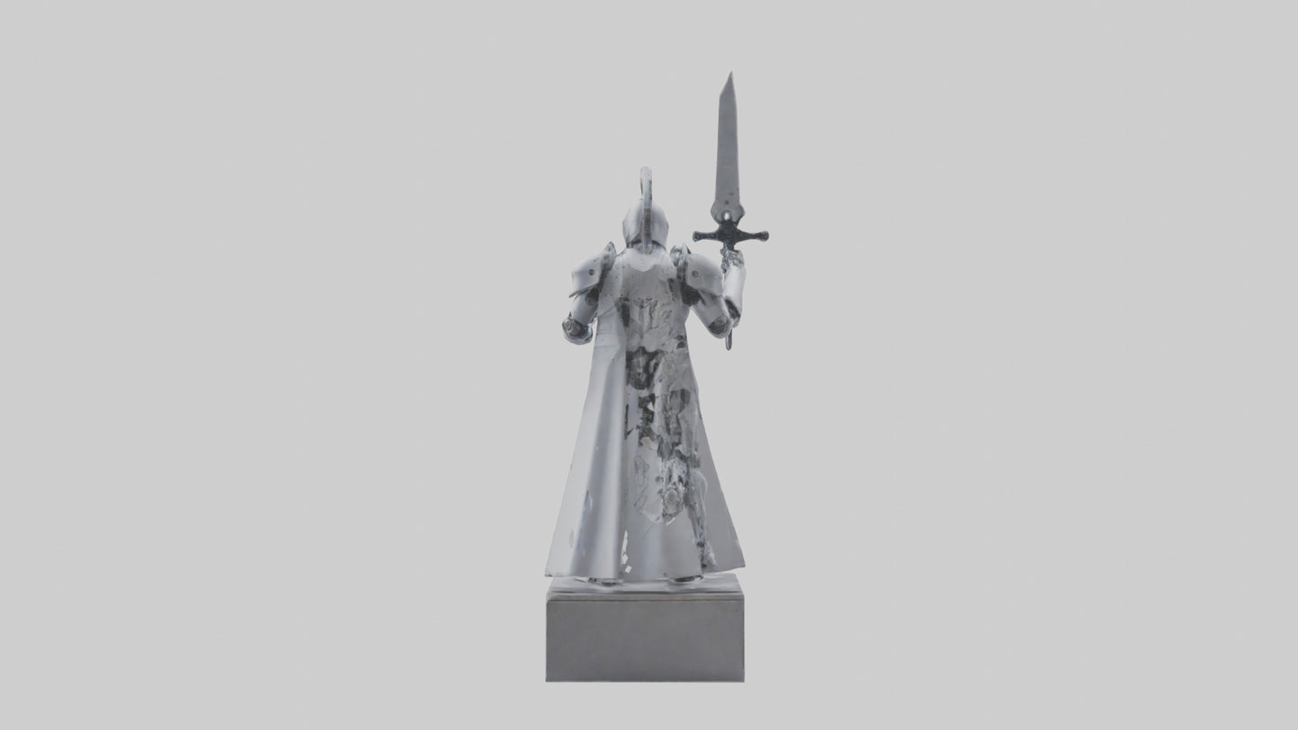 Robotic Knight statue model 3D model