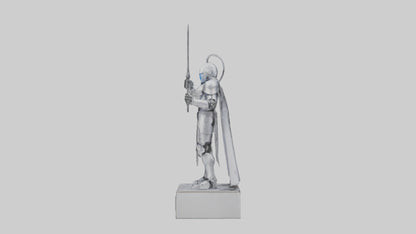 Robotic Knight statue model 3D model