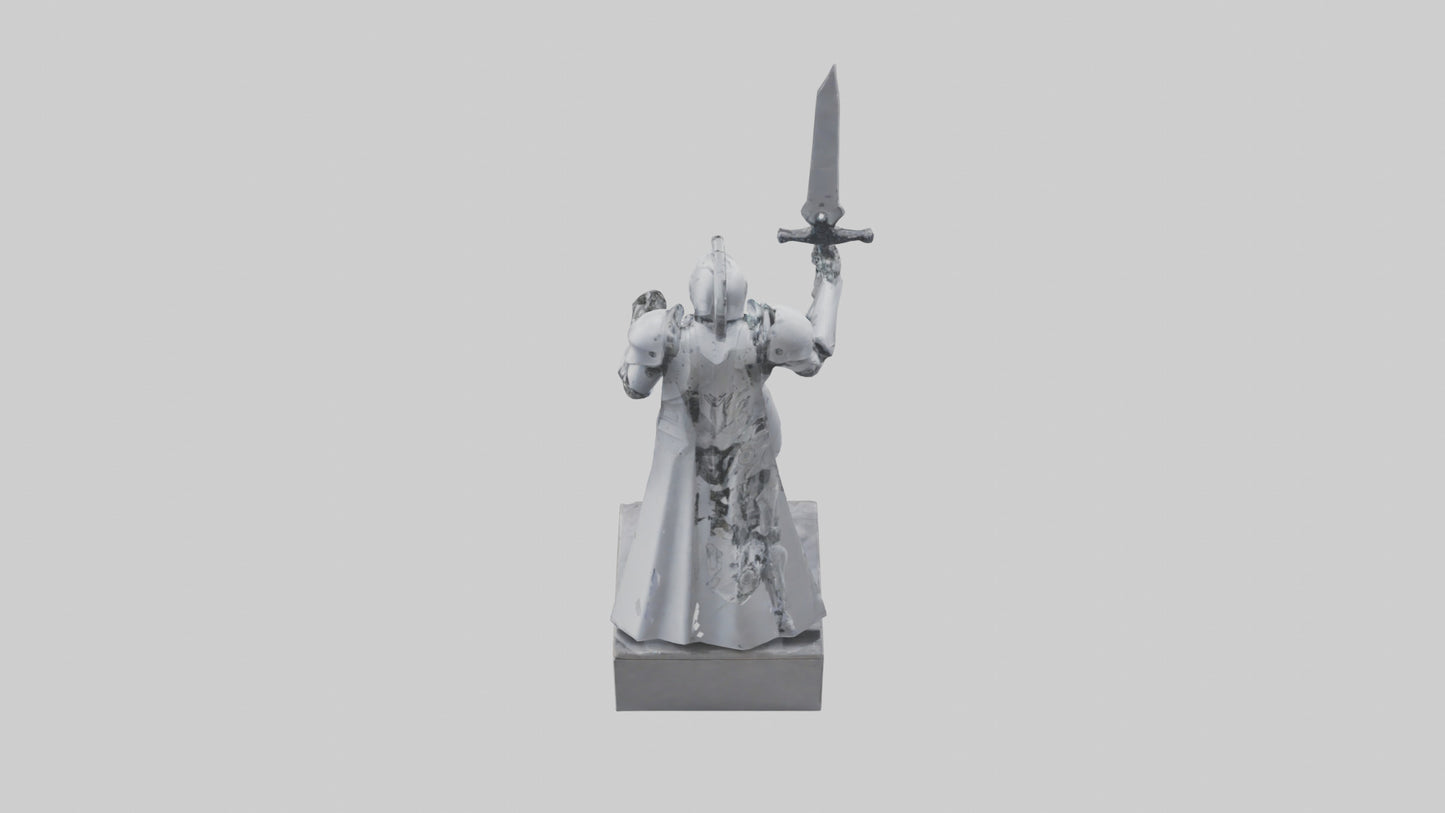 Robotic Knight statue model 3D model