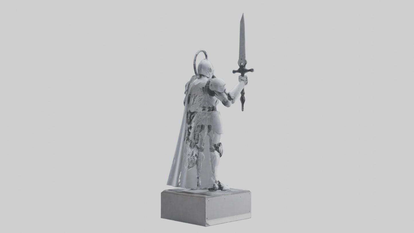 Robotic Knight statue model 3D model