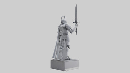 Robotic Knight statue model 3D model