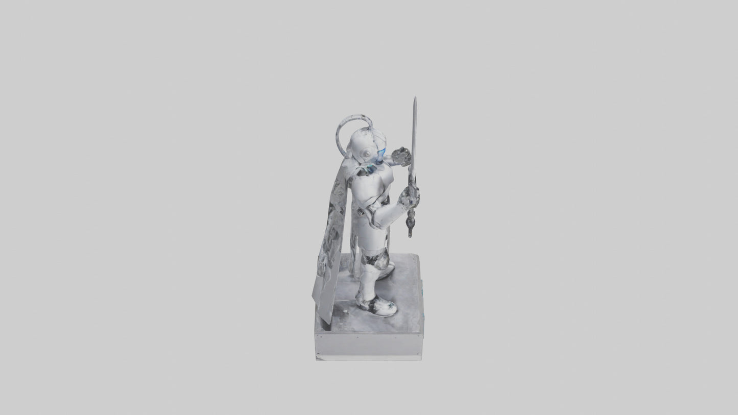 Robotic Knight statue model 3D model