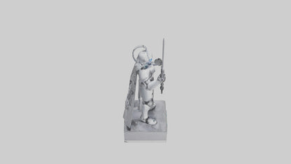 Robotic Knight statue model 3D model