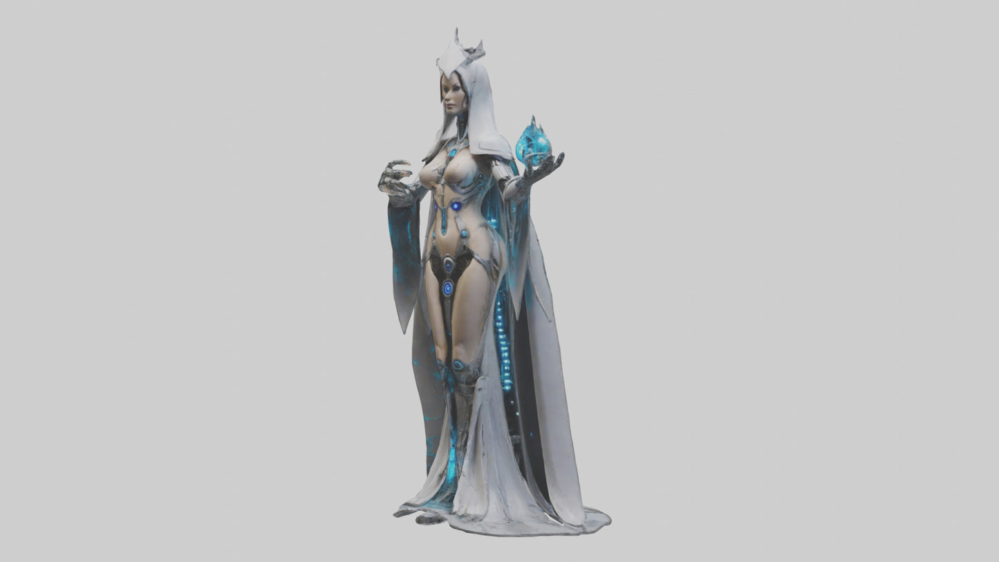 Robotic Sorceress statue model 3D model