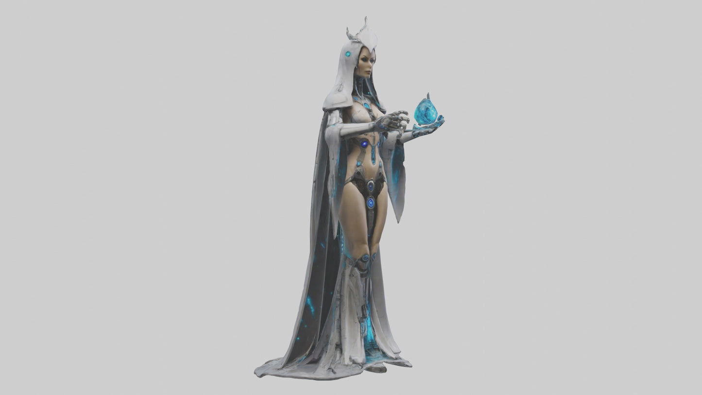 Robotic Sorceress statue model 3D model