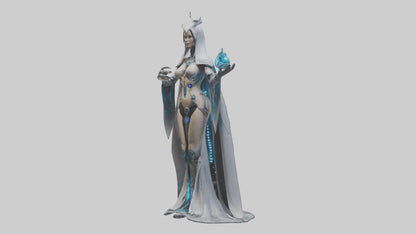 Robotic Sorceress statue model 3D model
