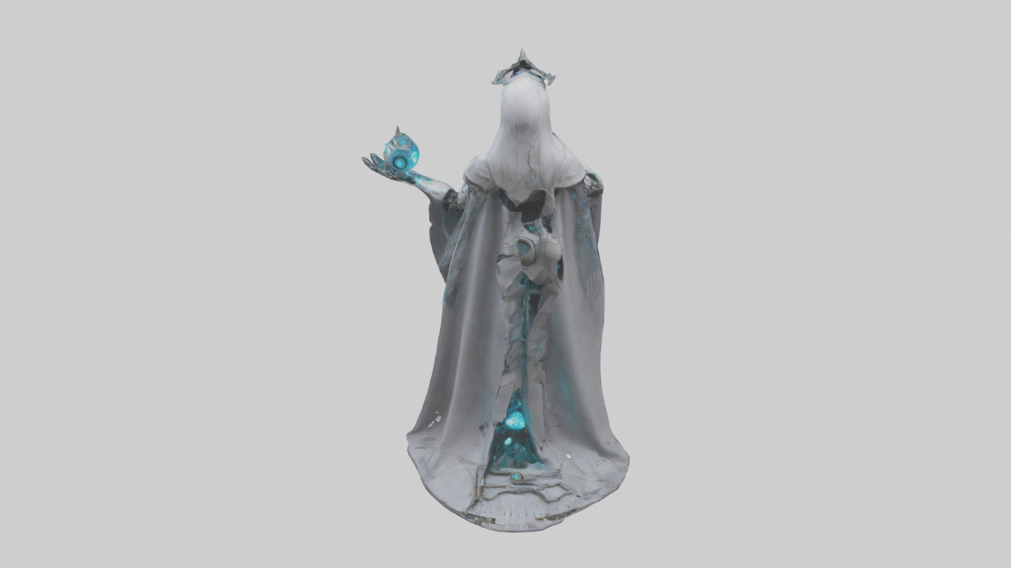 Robotic Sorceress statue model 3D model