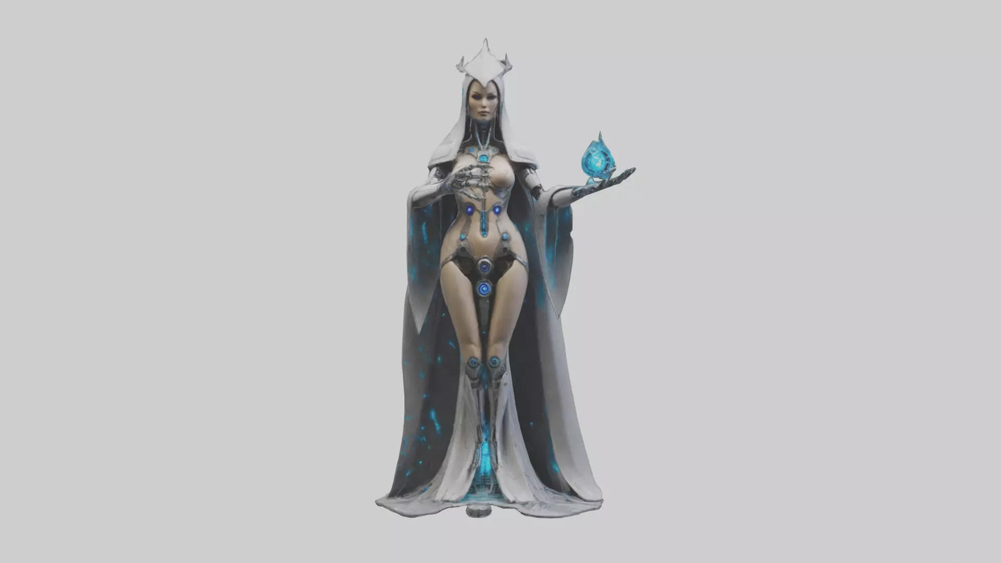 Robotic Sorceress statue model 3D model
