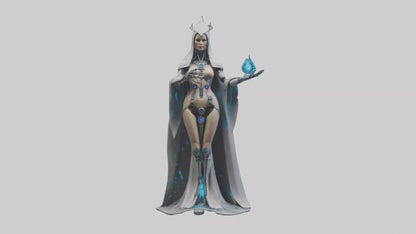 Robotic Sorceress statue model 3D model