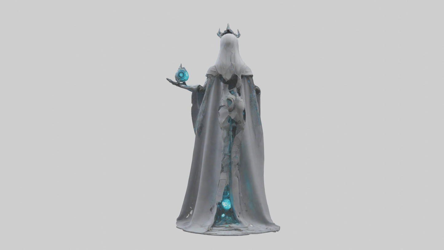 Robotic Sorceress statue model 3D model