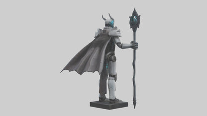 3D model RoboWarlock statue model VR / AR / low-poly