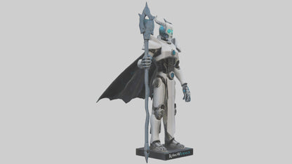 3D model RoboWarlock statue model VR / AR / low-poly