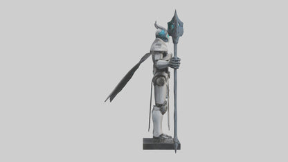 3D model RoboWarlock statue model VR / AR / low-poly