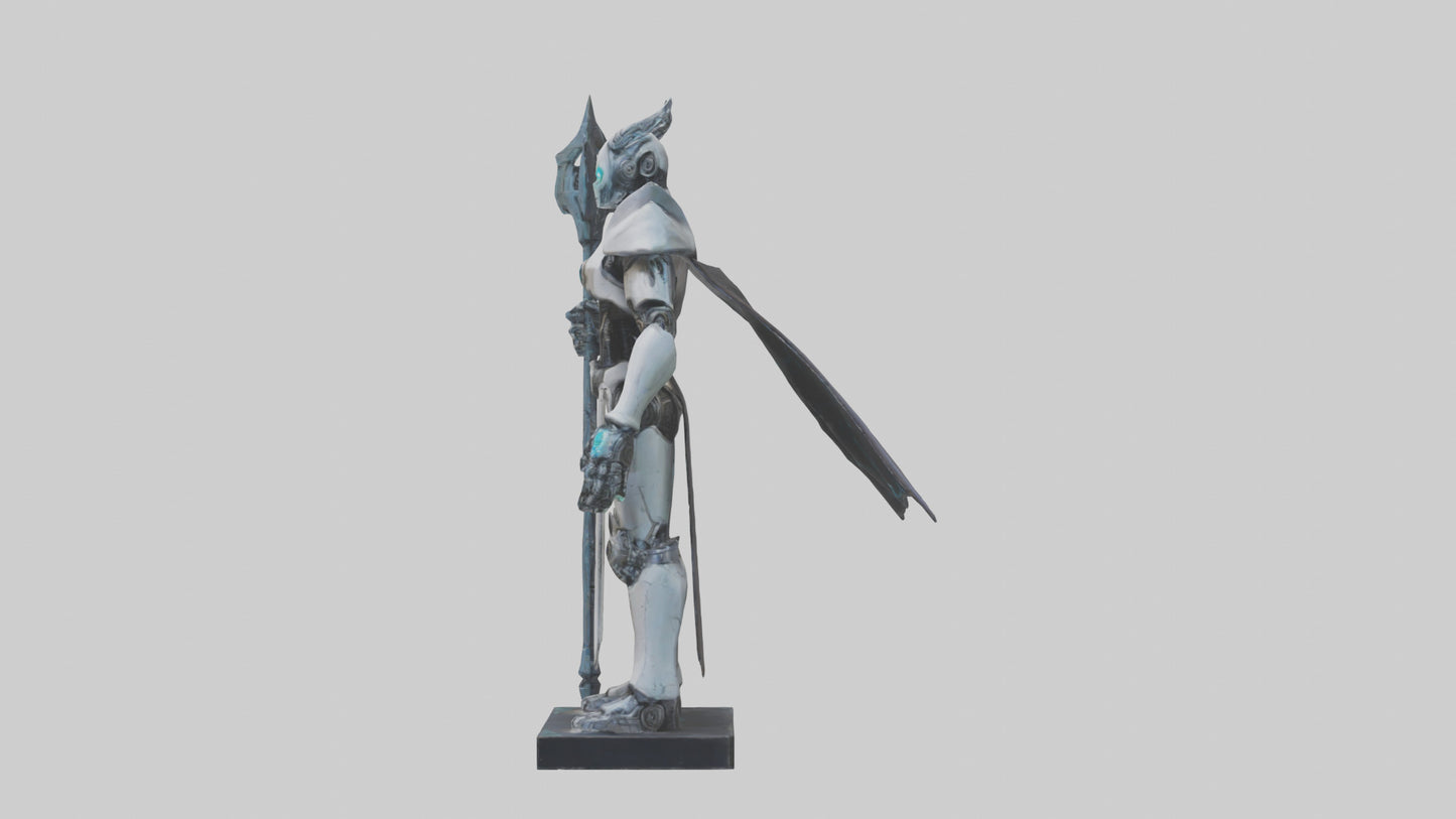 3D model RoboWarlock statue model VR / AR / low-poly