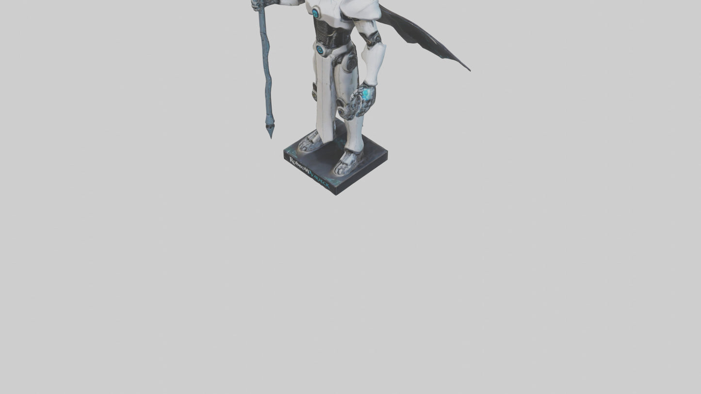 3D model RoboWarlock statue model VR / AR / low-poly