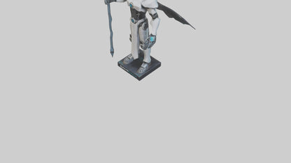 3D model RoboWarlock statue model VR / AR / low-poly