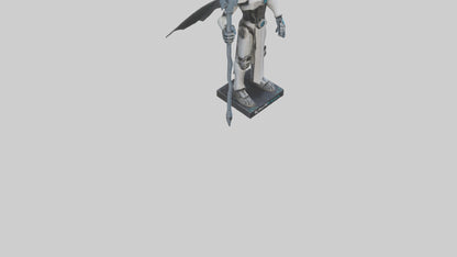 3D model RoboWarlock statue model VR / AR / low-poly