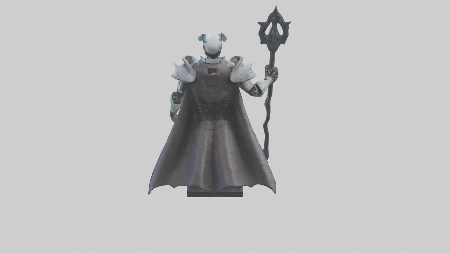 3D model RoboWarlock statue model VR / AR / low-poly